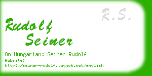 rudolf seiner business card